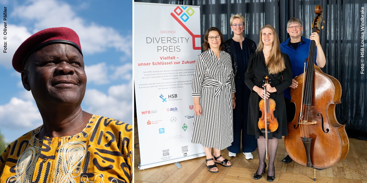 Chief Muritala Awolola, Alexandra Göddert und Christiane Johannsen, Karoline Ott und Daniel Tolsdorf sowie Christa Prätorius